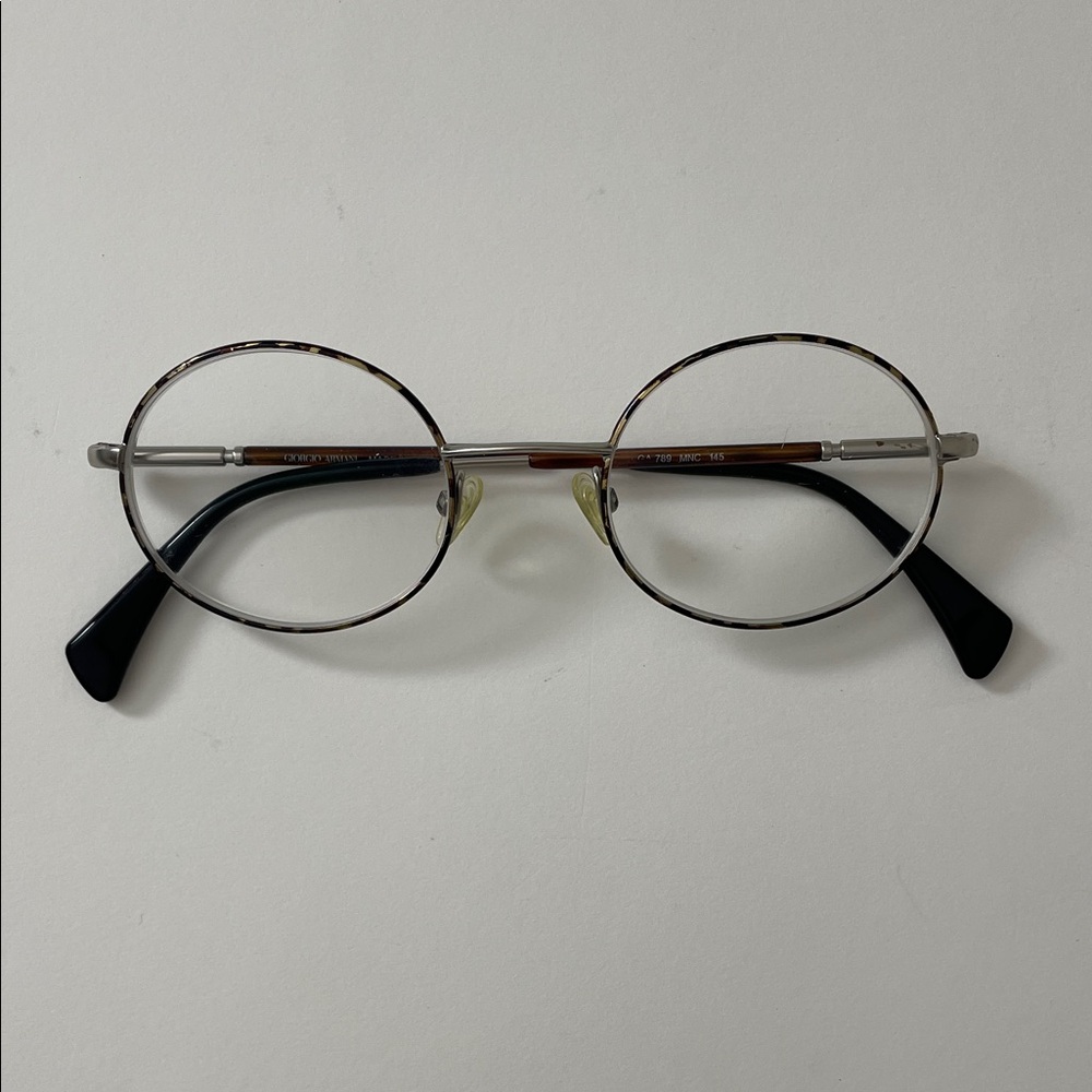 Giorgio Armani 789 Round Eyeglasses Havana.